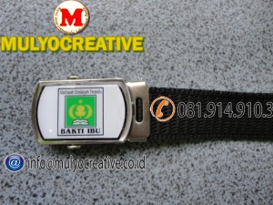 Sabuk Sekolah, Gesper, Ikat Pinggang, Logo Sekolah, Berlogo Sekolah, Nylon, Rel, Pesan, Bikin, Buat