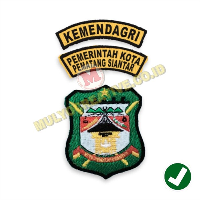 Pesan Bed Bordir Logo Dinas Bordir Pemko Pematang Siantar Lengkap Dinas Sosial Pesan Sabuk 6081